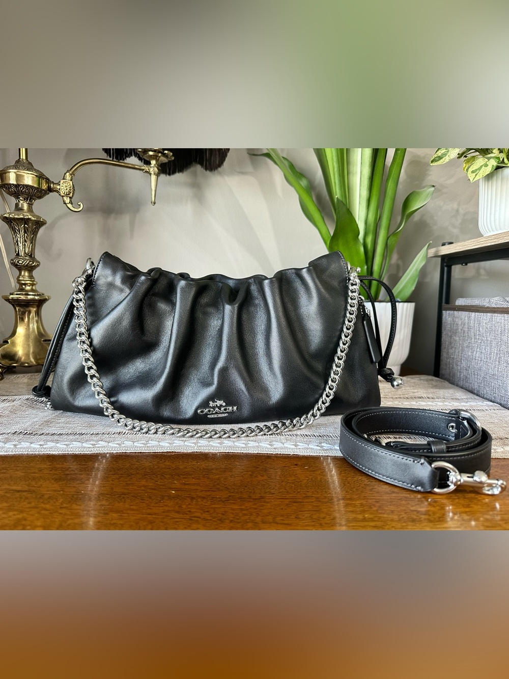 Coach Large Faye - Black & Silver